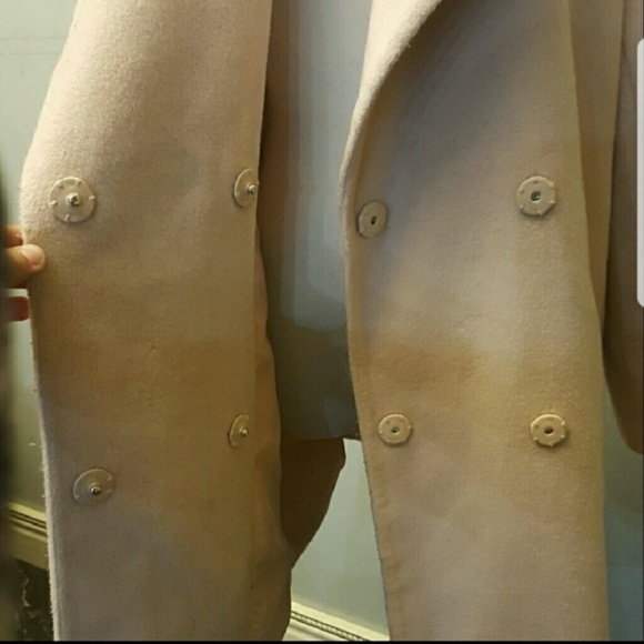 Vince Camuto pea coat 3/4 sleeve warm cream women's size Medium (D6) - Picture 3 of 4